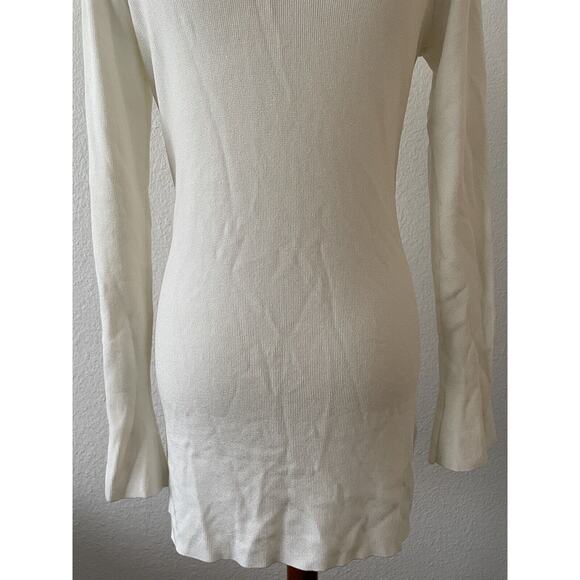 L'Agence Sweater Cardigan Lucas Ribbed V Neck Bell Sleeve Knit - Picture 8 of 12